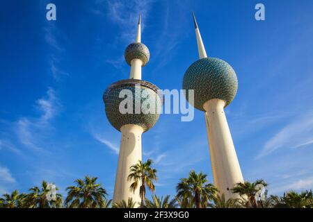 Kuwait, Kuwait-Stadt, Kuwait Towers Stockfoto