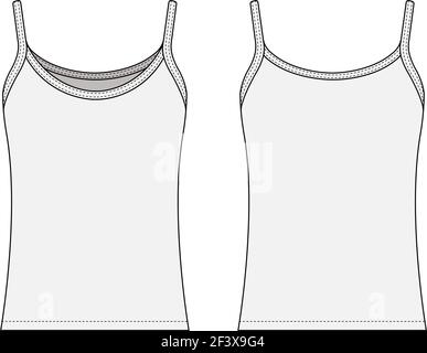 Frau Camisole Kleid Vorlage Vektor Illustration Stock Vektor