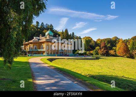 Die Auffahrt zum Sezincote House, Gloucestershire, England Stockfoto