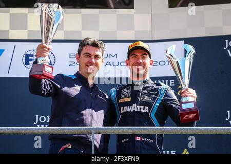 LATIFI Nicholas, Dämme, Porträt, Podium während der FIA Formel 2 Meisterschaft 2018, Belgien vom 23. Bis 26. August in Spa - Francorchamps, Belgien - Foto Sebastiaan Rozendaal / DPPI Stockfoto