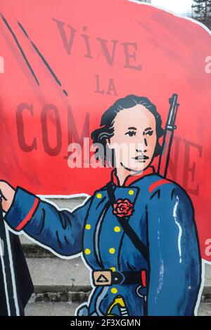 DAS GEDENKEN AN DIE BLUTIGEN WOCHEN DER PARISER KOMMUNE BEGINNT VON 1871 Stockfoto