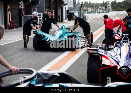 Pit Lane Aktion während der 2018 Formel E Tests, in Valencia, Spanien, vom 16. Bis 19. oktober - Foto Xavi Bonilla / DPPI Stockfoto