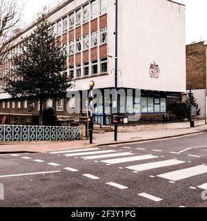 London, Großbritannien, März 18 2021, Kingston-upon-Thames Metropolitan Police Station Stockfoto