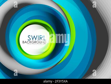 Spirale Swirl fließende Linien 3d Vektor abstrakt Digital Motion Hintergrund Design. Rotierende Konzept. Spirale Swirl fließende Linien 3d Vektor abstrakt Digital Motion Hintergrund Design. Rotierende Konzept. Vector Illustration Stock Vektor