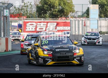 20 DUPONT Denis, (bel), Audi RS3 LMS TCR Team Comtoyou Racing, Aktion während des FIA WTCR World Touring Car Cup 2018 in China, vom 5. Bis 7. oktober in Wuhan - Foto Marc de Mattia / DPPI Stockfoto