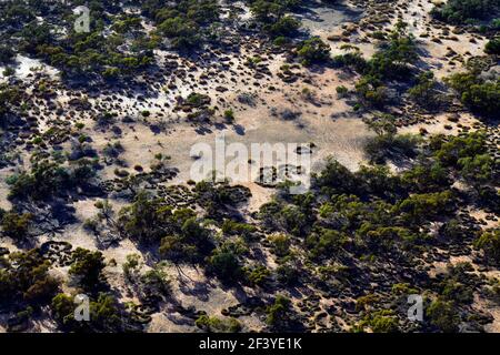 Australien, Luftaufnahme über Mungo Nationalpark in New South Wales Stockfoto