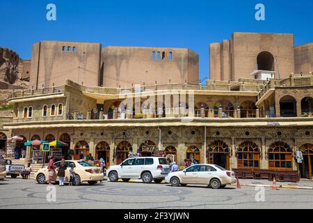 Irak, Kurdistan, Erbil, Qaysari Basar und die Zitadelle Stockfoto