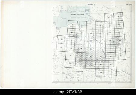 POLEN BLATT INDEX KARTE 1945 Stockfoto