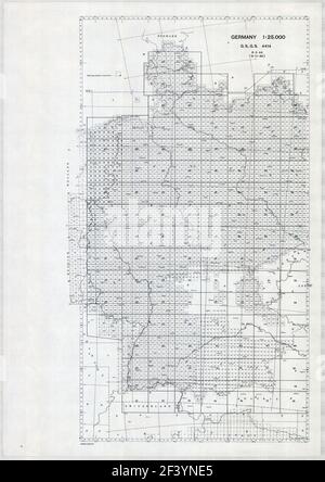 DEUTSCHLAND WEST INDEXBLÄTTER 1944 KARTE Stockfoto