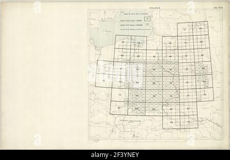 POLEN INDEXBLÄTTER 1941 KARTE Stockfoto