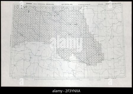 DEUTSCHLAND INDEXBLÄTTER KARTE 1944 Stockfoto
