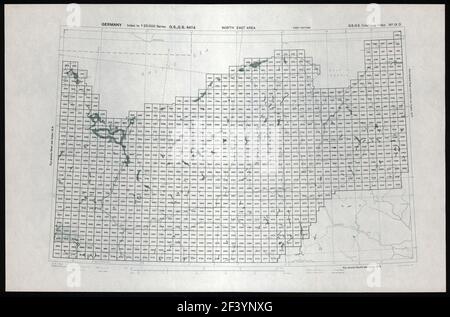 DEUTSCHLAND INDEXBLÄTTER KARTE 1944 Stockfoto