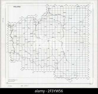 POLEN UND ANGRENZENDE LÄNDER intern Grenzen leer 1938 1953 Stockfoto