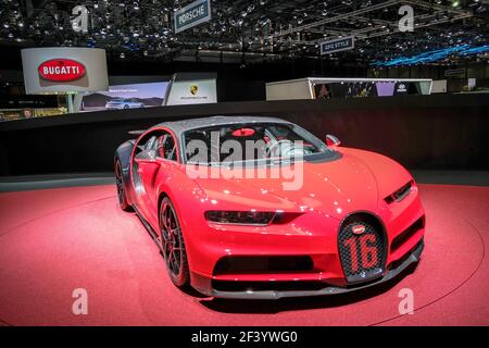 BUGATTI - Chiron Sport während der Internationalen Automobilausstellung in Genf, Schweiz, vom 5. Bis 9 2018. märz - Foto : Alexandre Guillaumot / DPPI Stockfoto