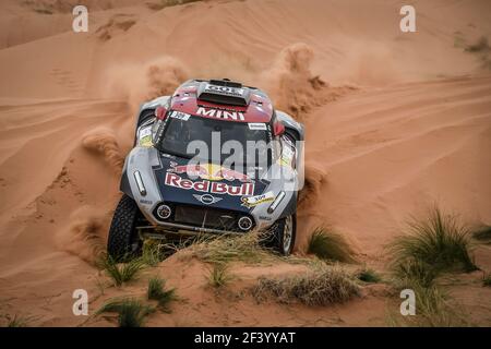 309 DESPRES Cyril (AND), cotre Jean-Paul (FRA), X-RAID Mini John Cooper Works Buggy Team, Mini John Cooper Works Buggy, Auto, Aktion während der Rallye Marokko 2018, Etappe 2, Erfoud bis Erfoud, oktober 6 - Foto Eric Vargiolu / DPPI Stockfoto