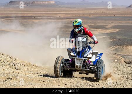 104 MAKSIMOV Aleksandr (RUS), Yamaha Raptor 700, Moto,Quad, Aktion während der Rallye Marokko 2018, Etappe 3, Erfoud bis Erfoud, oktober 7 - Foto Frederic Le Floc'h / DPPI Stockfoto