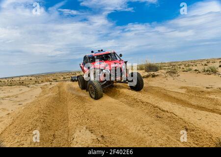 115 OPARINA MARIIA (RUS) SHTANEVA TASIIA (RUS) MAVERICK X3 während der Silk Way 2018 Off Road Rallye, Juli 26, Wolgograd - Lipetsk, Russland - Foto Eric Vargiolu / DPPI Stockfoto