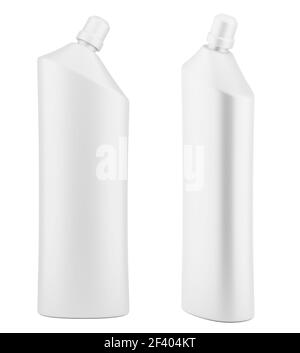 Leere Kunststoff-reiniger Sprühflasche Vorlage auf weißem Hintergrund. 3D-Darstellung Stockfoto