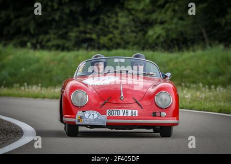 71 Regis MATHIEU, Helene MATHIEU, FRA, FRA, PORSCHE 356 A 1600 Speedster T2 1958, Aktion während der Tour Auto 2018 Optic 2000, vom 24. Bis 28. april - Foto Alexandre Guillaumot / DPPI Stockfoto