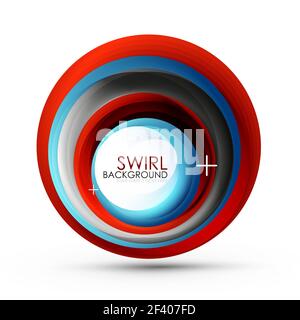 Spirale Swirl fließende Linien 3d Vektor Zusammenfassung Hintergrund. Spirale Swirl fließende Linien 3d Vektor Zusammenfassung Hintergrund. Vector Illustration Stock Vektor