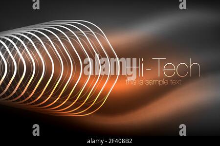 Umrisse Sechsecke, glühende geometrische Formen, digitale Techno abstrakt Hintergrund. Umrisse Sechsecke, glühende geometrische Formen, digitale techno Abstract Background, Vector Illustration Stock Vektor