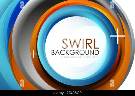 Spirale Swirl fließende Linien 3d Vektor Zusammenfassung Hintergrund. Spirale Swirl fließende Linien 3d Vektor Zusammenfassung Hintergrund. Vector Illustration Stock Vektor