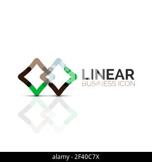 Abstrakte Blume oder Sterne minimalistisch lineare Symbol, dünne Linie geometrische Flachbild Symbol für Business Icon Design, abstrakte oder Emblem. Abstrakte Blume oder Sterne minimalistisch lineare Symbol, dünne Linie geometrische Flachbild Symbol für Business Icon Design, abstrakte oder Emblem. Vector Illustration isoliert auf Weiss mit farbigen Segmente erstellt Stock Vektor