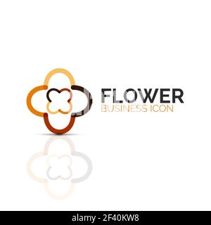 Abstrakte Blume oder Sterne minimalistisch lineare Symbol, dünne Linie geometrische Flachbild Symbol für Business Icon Design, abstrakte oder Emblem. Abstrakte Blume oder Sterne minimalistisch lineare Symbol, dünne Linie geometrische Flachbild Symbol für Business Icon Design, abstrakte oder Emblem. Vector Illustration isoliert auf Weiss mit farbigen Segmente erstellt Stock Vektor