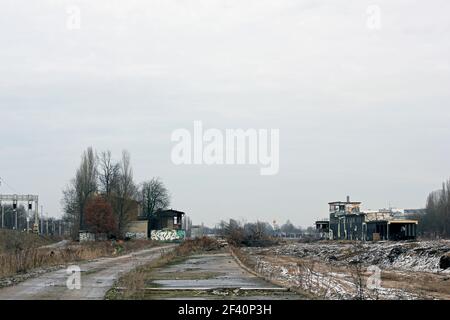 Bereich des ehemaligen Güterbahnhofs in Berlin-Pankow Stockfoto