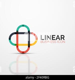 Abstrakte Blume oder Sterne minimalistisch lineare Symbol, dünne Linie geometrische Flachbild Symbol für Business Icon Design, abstrakte oder Emblem. Abstrakte Blume oder Sterne minimalistisch lineare Symbol, dünne Linie geometrische Flachbild Symbol für Business Icon Design, abstrakte oder Emblem. Vector Illustration isoliert auf Weiss mit farbigen Segmente erstellt Stock Vektor