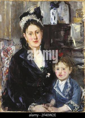 Berthe Morisot - Mme Boursier Ihre Tochter 1873 Stockfoto