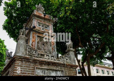 Ein historischer Tempel in der Stadt Hanoi in Vietnam Stockfoto