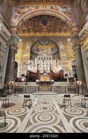 Italien, Rom, Basilika Santa Maria in Trastevere Stockfoto