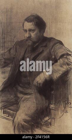 Ilya Repin - Portrait Künstler Valentin Serov 1901 Stockfoto