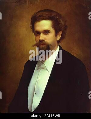 Ivan Kramskoi - Portrait Cellist S Morozov 1884 Stockfoto