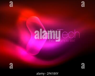 Verschwommen Pfeile im dunklen Raum. Neon Zeiger, Glas glänzende Design, abstrakte glänzend Techno Hintergrund, Web Banner. Verschwommen Pfeile im dunklen Raum. Neon Zeiger, Glas glänzende Design, abstrakte glänzend Techno Hintergrund, Webbanner, Vector Illustration Stock Vektor