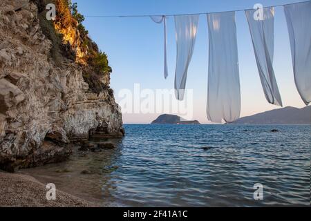 Landschaftlich bezahlter platz auf der Insel Zakynthos, Griechenland Stockfoto