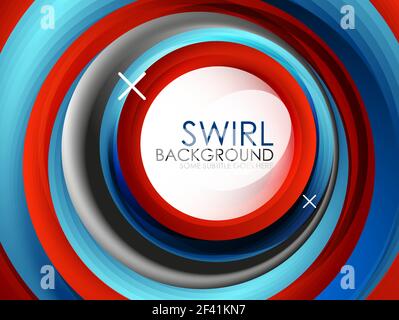 Spirale Swirl fließende Linien 3d Vektor Zusammenfassung Hintergrund. Spirale Swirl fließende Linien 3d Vektor Zusammenfassung Hintergrund. Vector Illustration Stock Vektor