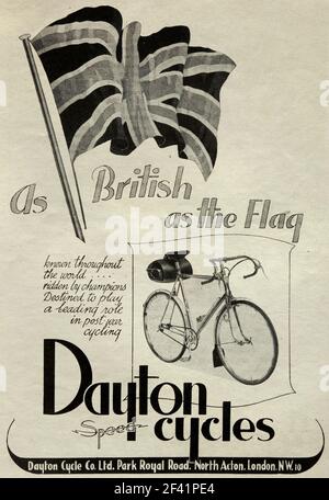 Werbung für britische Dayton-Fahrräder im Jahr 1942. Stockfoto