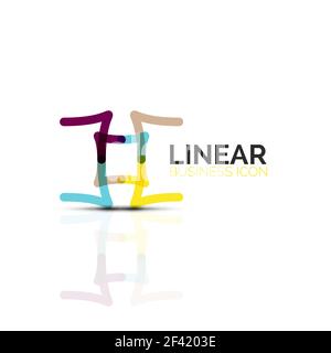 Abstrakte Blume oder Sterne minimalistisch lineare Symbol, dünne Linie geometrische Flachbild Symbol für Business Icon Design, abstrakte oder Emblem. Abstrakte Blume oder Sterne minimalistisch lineare Symbol, dünne Linie geometrische Flachbild Symbol für Business Icon Design, abstrakte oder Emblem. Vector Illustration isoliert auf Weiss mit farbigen Segmente erstellt Stock Vektor