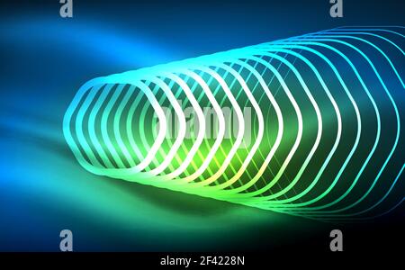 Umrisse Sechsecke, glühende geometrische Formen, digitale Techno abstrakt Hintergrund. Umrisse Sechsecke, glühende geometrische Formen, digitale techno Abstract Background, Vector Illustration Stock Vektor