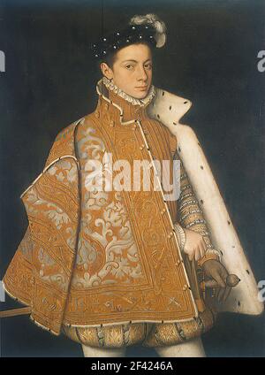 Sofonisba Anguissola - Portrait Young Alessandro Farnese Future Duke Parma Stockfoto