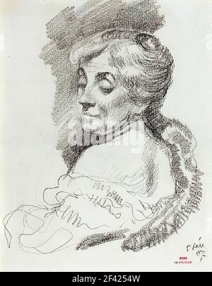 Theo Van Rysselberghe - Porträt Frau Van Theo Van Rysselberghe 1907 Stockfoto