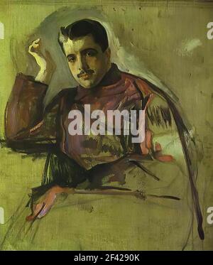 Valentin Serov - Portrait Sergei Diaghilev 1904 Stockfoto