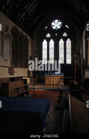 Innenraum der St Marys Church, Acton Burnell, Shropshire Stockfoto