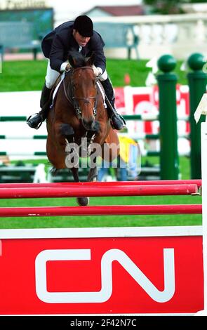 Kanada 1 - Spruce Meadows 2001, CN Grand Prix, James Benedetto, USA auf Kondor Stockfoto