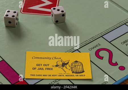 Monopoly Brettspiel - Gehen Sie ins Gefängnis und Marvin Gardens Räume
