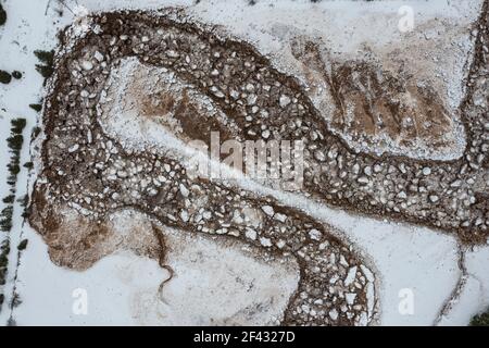 Ice Filled River in Bay of Fundy Nova Scotia Stockfoto