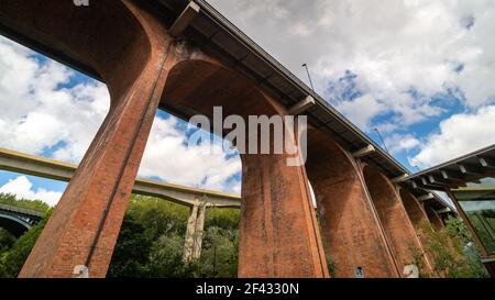 Ouseburn Bridges, Byker, Newcastle upon Tyne Stockfoto