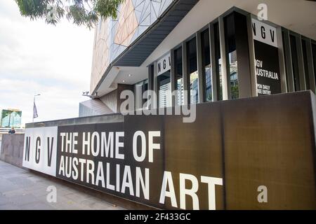 NGV National Gallery Victoria Art im Stadtzentrum von Melbourne, Victoria, Australien Stockfoto